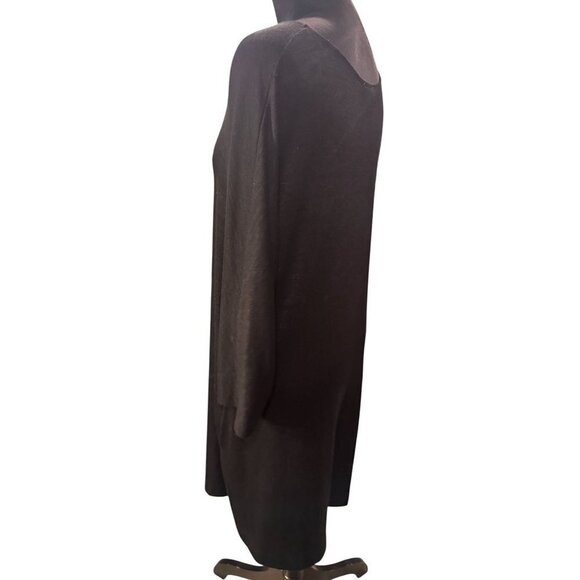 Wilfred Free Oversized Black Knit Tunic Sweater Dress Women's Size Large - Picture 6 of 12